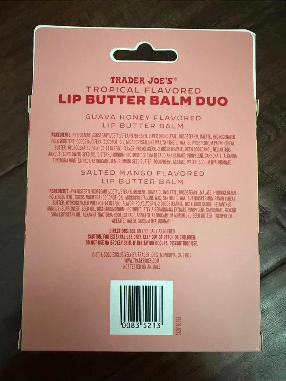 Limited Edition Lip Butter Balm Duo — Guava Honey (Pink) & Salted Mango (Orange)
